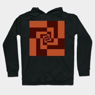 Golden Ratio Orthogonal pattern  - Warm Orange Brown Hoodie